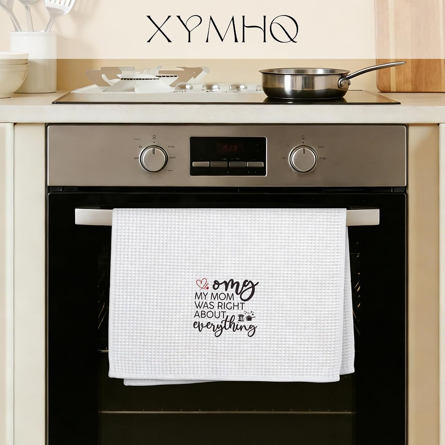Mom Gift Kitchen Towels, Best Mom Gifts for Women, Funny Mother Baking Lovers Decor Hand Towel for Home, 16x24 Inch image 2