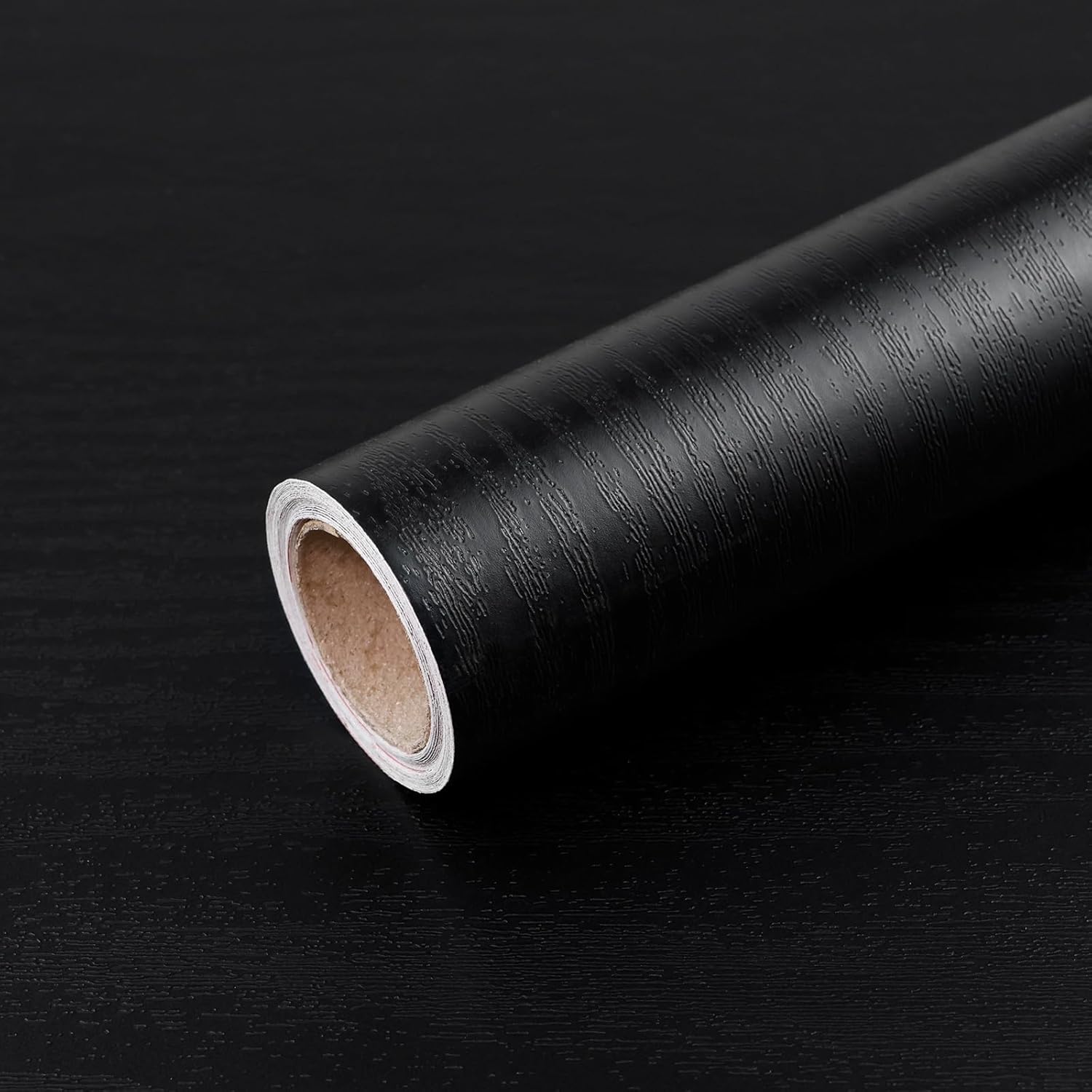 Black Wood Grain Contact Paper 11.8″x78.7″ Wooden Peel and Stick Wallpaper Self-Adhesive Removable Waterproof Vinyl Film for Cabinets Countertops Furniture