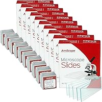 Vista 12 de AmScope BS-72P-100S-22 – 72 unidades de portaobjetos de microscopio prelavados, en blanco