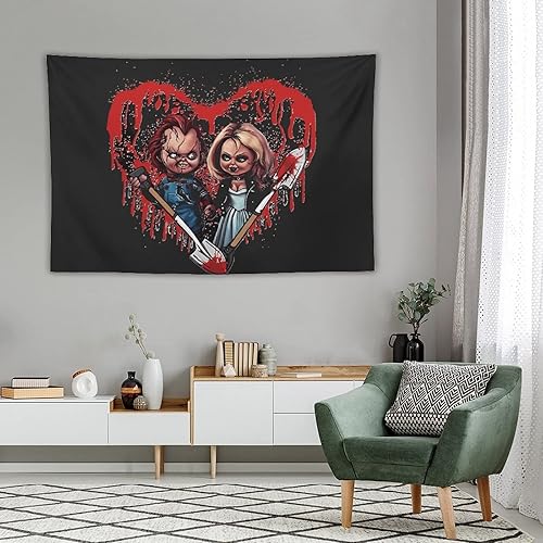 Miniatura 4 de ggtg Childs Play Chucky - Tapiz decorativo para el hogar, impresión 3D, tapices retro para colgar en la pared, 60 x 90 pulgadas