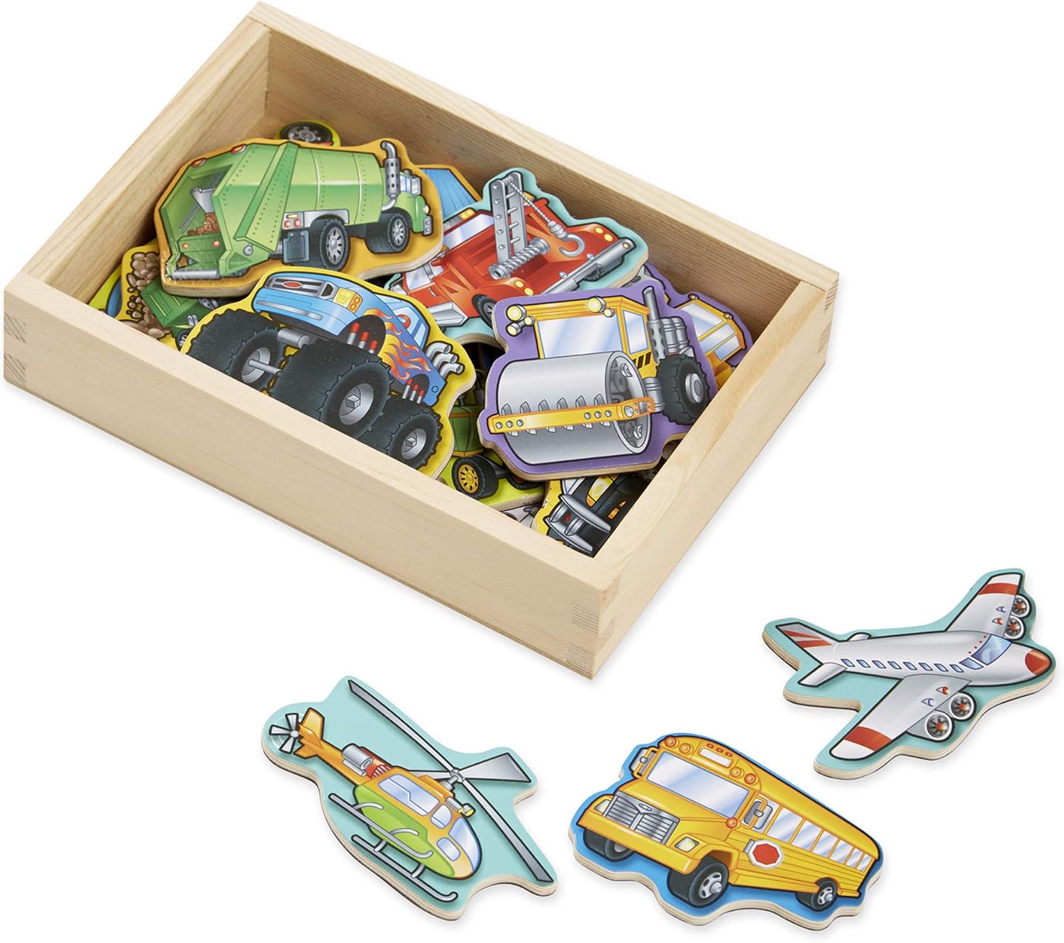 Melissa & Doug Wooden Vehicle Magnets