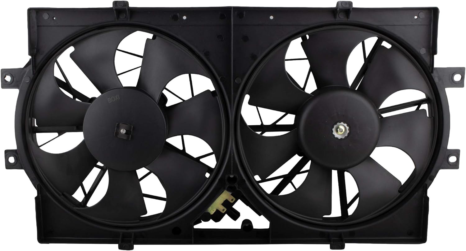 BOXI 620-004 Dual Radiator A/C Condenser Cooling Fan Assembly for Chrysler Concorde 1993-97 / LHS 1994-97 / New Yorker 1994-96 / for Dodge Intrepid 1993-97 / for Eagle Vision 1993-97/4596212 620160