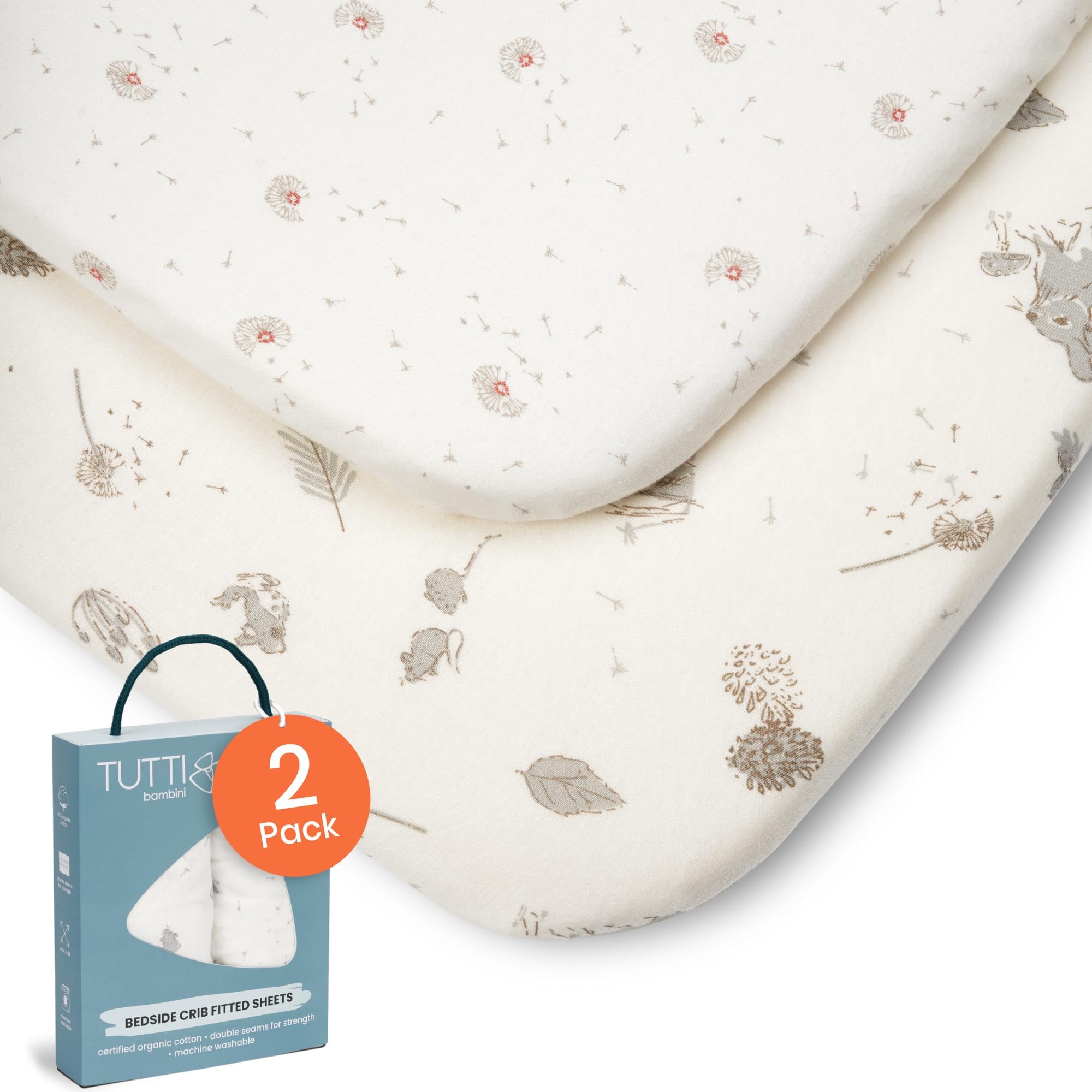Premium Crib 2-Pack Sheets - Soft Bamboo Jersey Next to Me CoZee Sheets, Double Strength