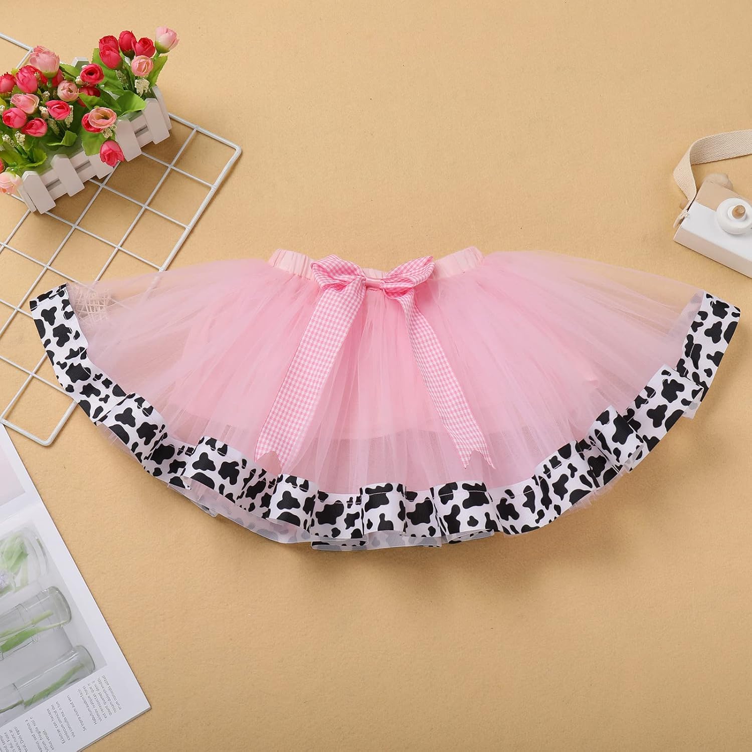 Baby Girl 1st Birthday Outfit Farm Cow Ladybug Romper Tutu Skirt Headband Christmas Bee Cake Smash Photo Shoot Clothes - Image 5