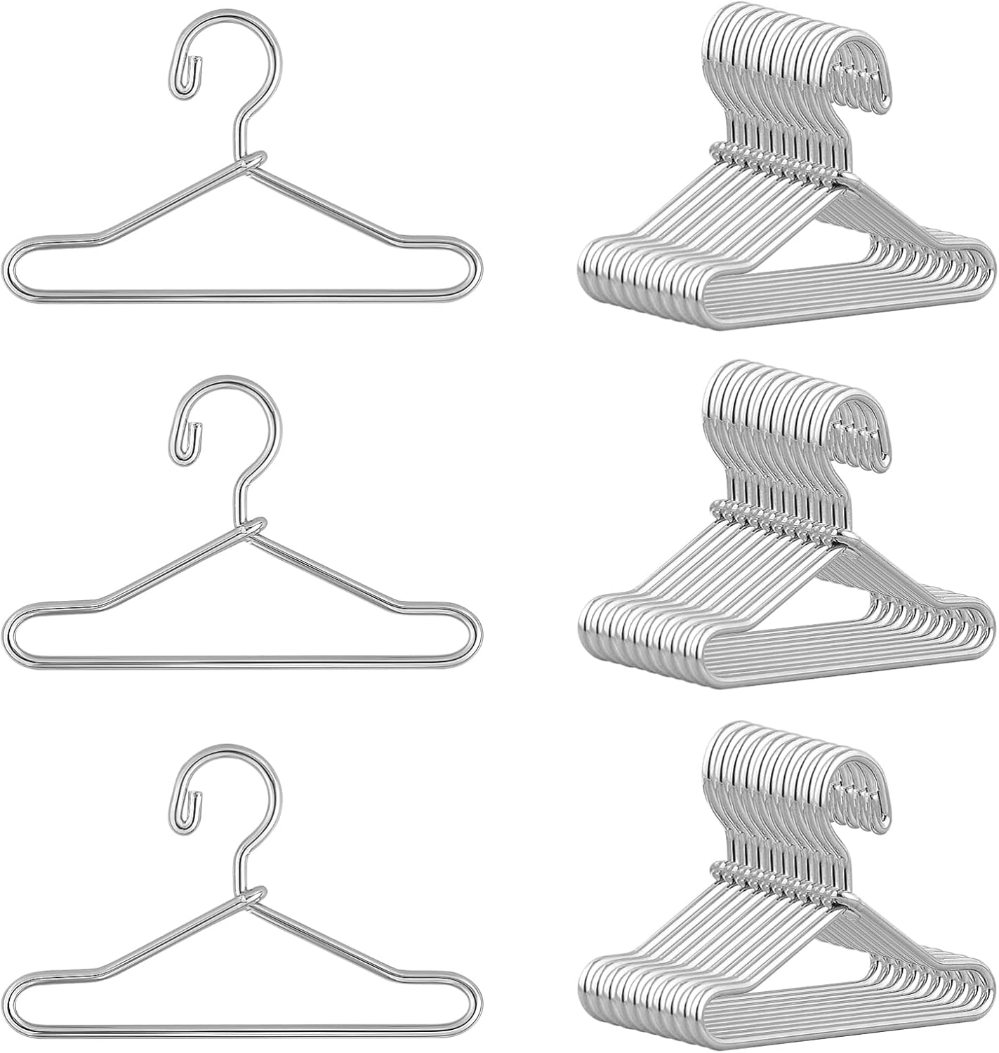 50pcs Mini Doll Clothes Hangers Mini Clothes Hanger Metal