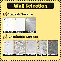 Vista 6 de Mural de pared moderno para despegar y pegar, diseño retro de los años 80, autoadhesivo, removibles, para sala de estar, dormitorio, fondo