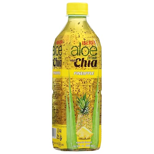 Miniatura 3 de Iberia Bebida de aloe vera con chía, 16.9 onzas líquidas, mango, 8 unidades