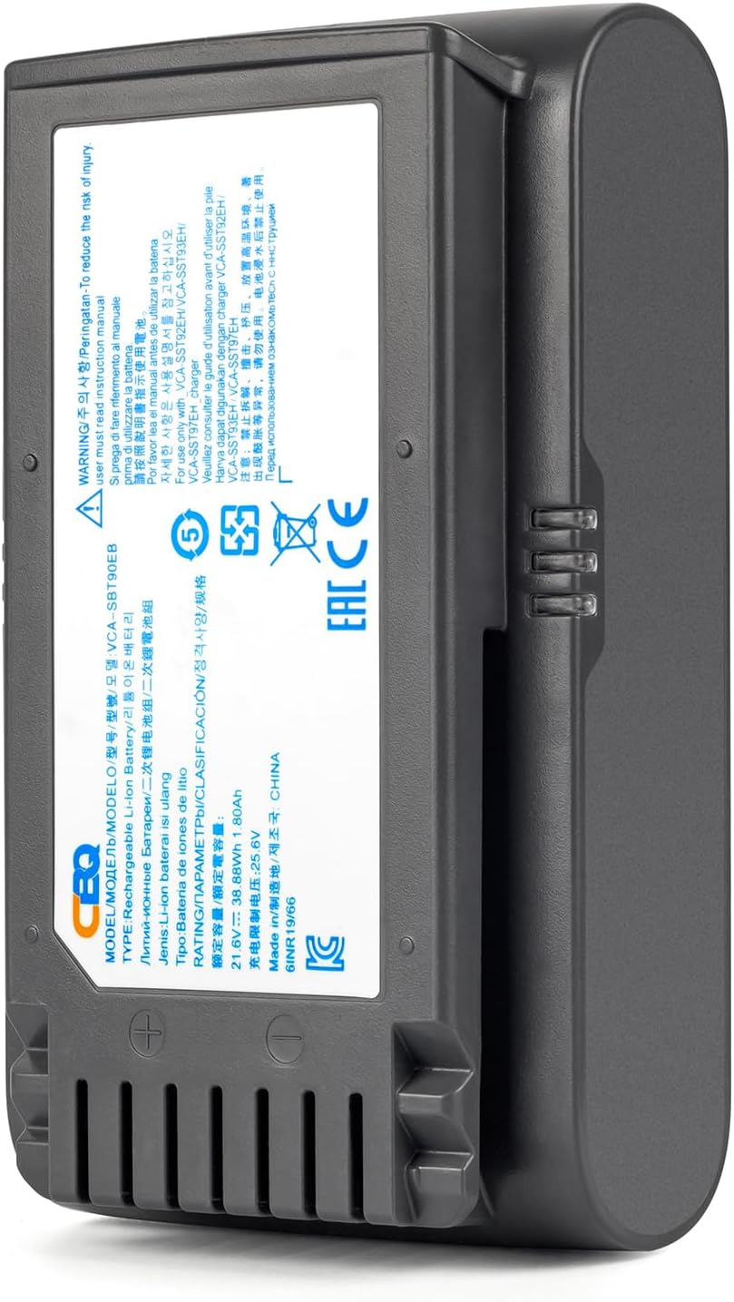CBQ 21.6V jet70 Replacement Batteries [Upgrades] for Samsung VS15T7032P4 JET70 JET70 + Series, VCA-SBT90EB VCA-SBT90E Cordless Jet Stick Vacuum Long Lasting Standby Battery,Gray.