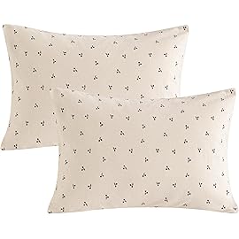 NTBAY 2 Pack 100% Natural Jersey Cotton Toddler Pillowcases, Super Soft and Breathable Travel Pillow Cases with Envelope Closure for Nursery, 13x18 Inches, Cherries