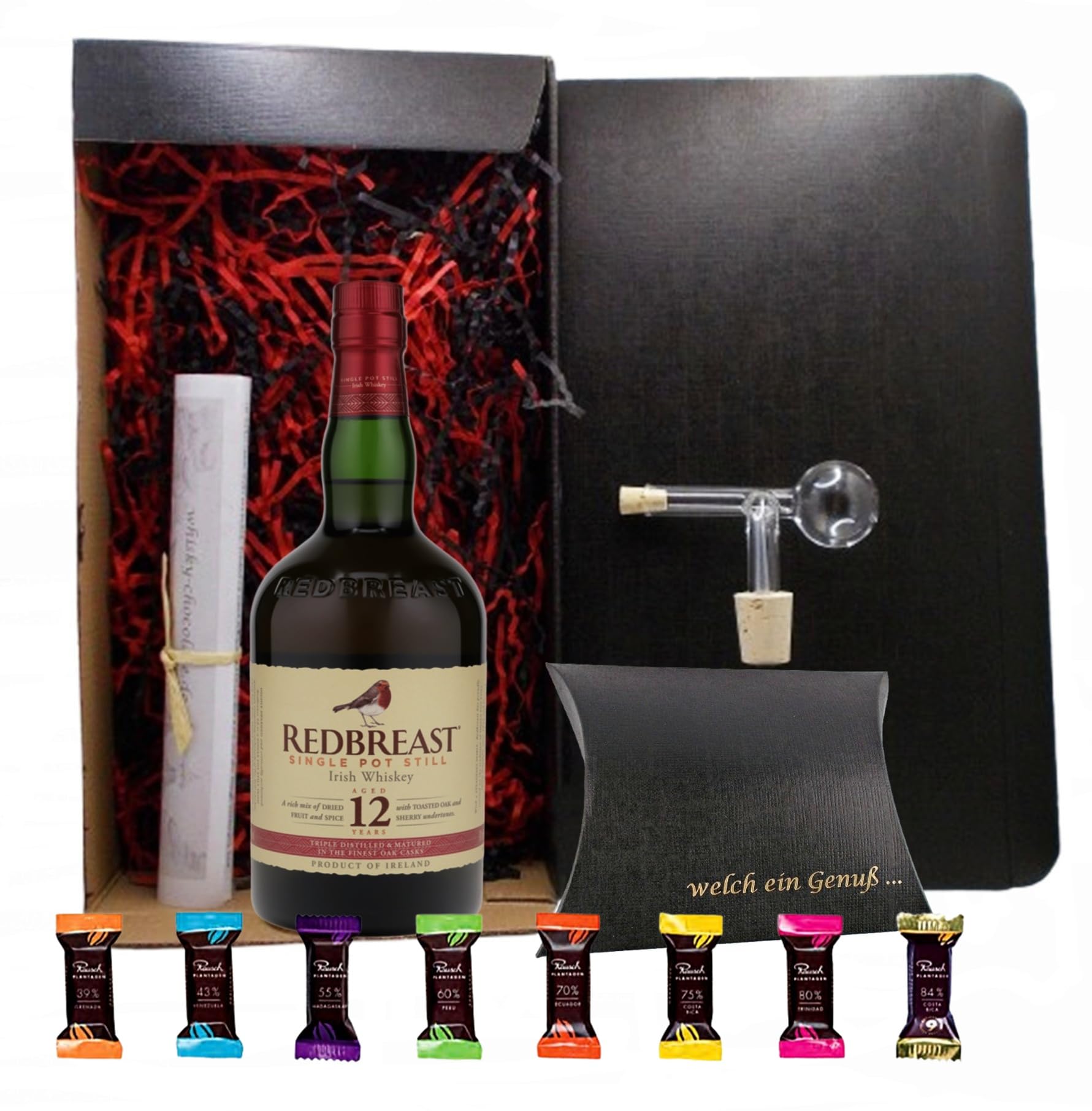 Redbreast 12 Jahre irischer Whiskey 0,7L Portionierer & Schokolade Geschenk