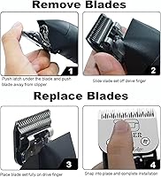 Vista 71 de Cuchillas de cerámica desmontables para perros y mascotas, compatible con Andis tamaño 5FC de 1/4 pulgadas de longitud de corte, compatible