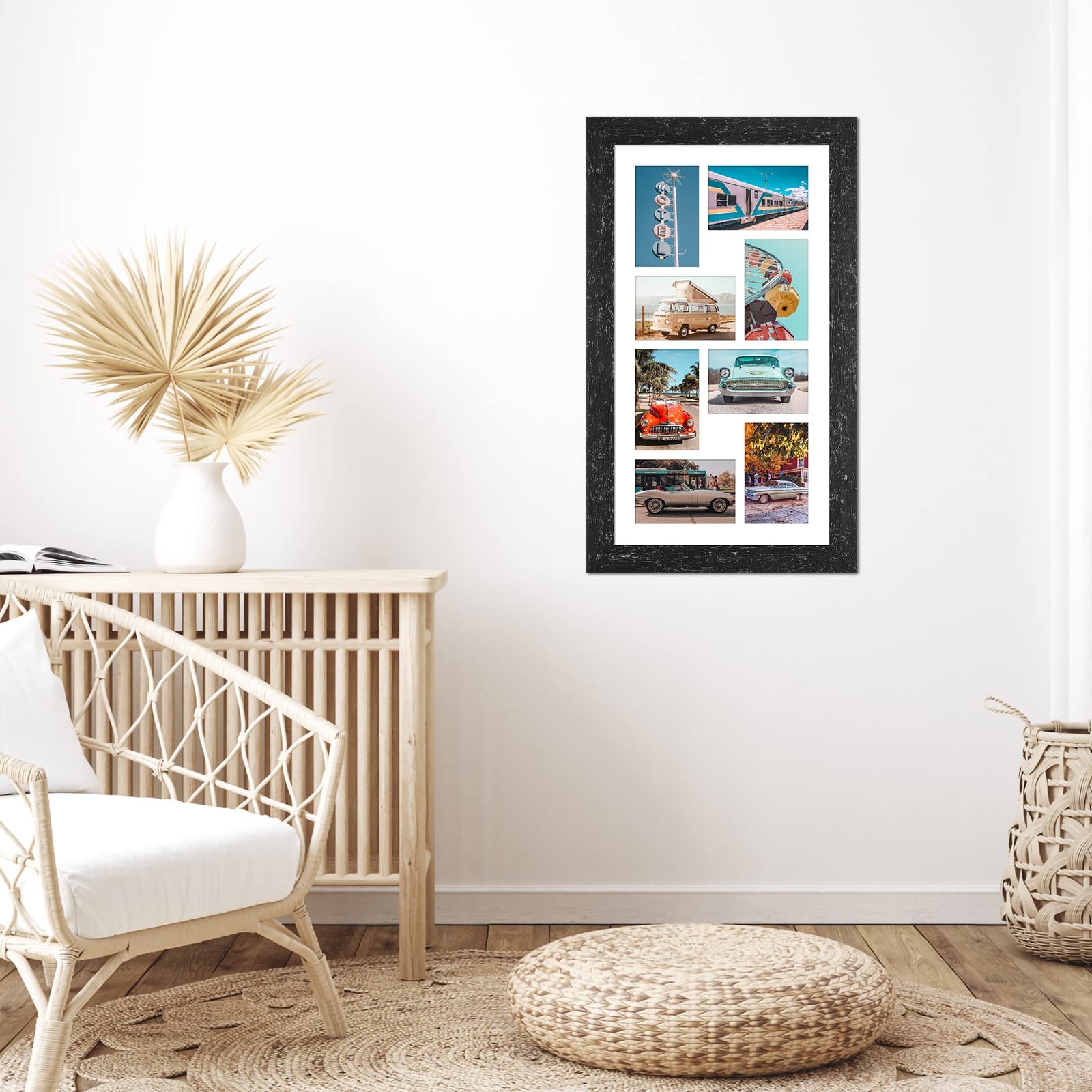 Gaevuian 11.8x21.8 Picture Frame Display 8 opening 4X6 Picture Frame ...