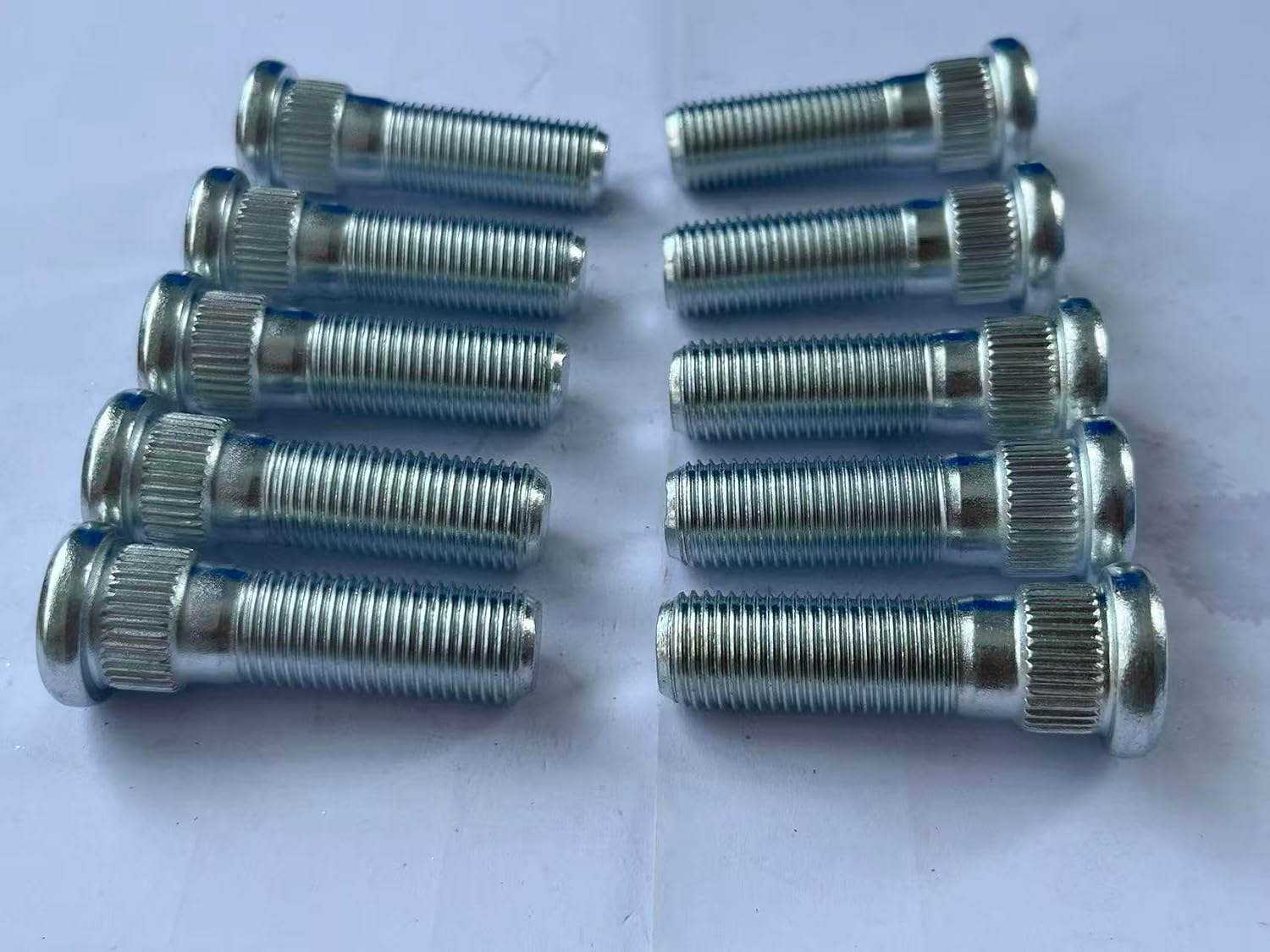 10 PCS Serrated Wheel Stud Bolts 610-378 M12-1.25 * 42mm, 14.35mm Knurl Replacement for Infiniti Nissan Suzuki and More 43222-70T00; 43222-21B00