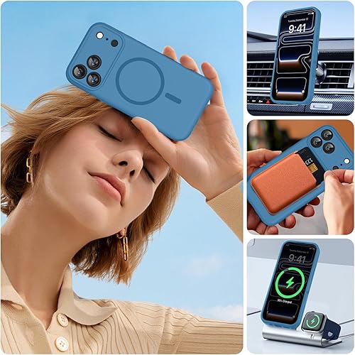 Miniatura 254 de Miracase - Funda diseñada para iPhone 11 con protector de pantalla, funda de goma de silicona líquida, protección total contra caídas y a prueba