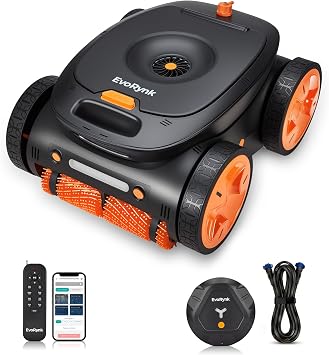 Cordless Pool Vacuum Robot Underwater Remote & App Enabled