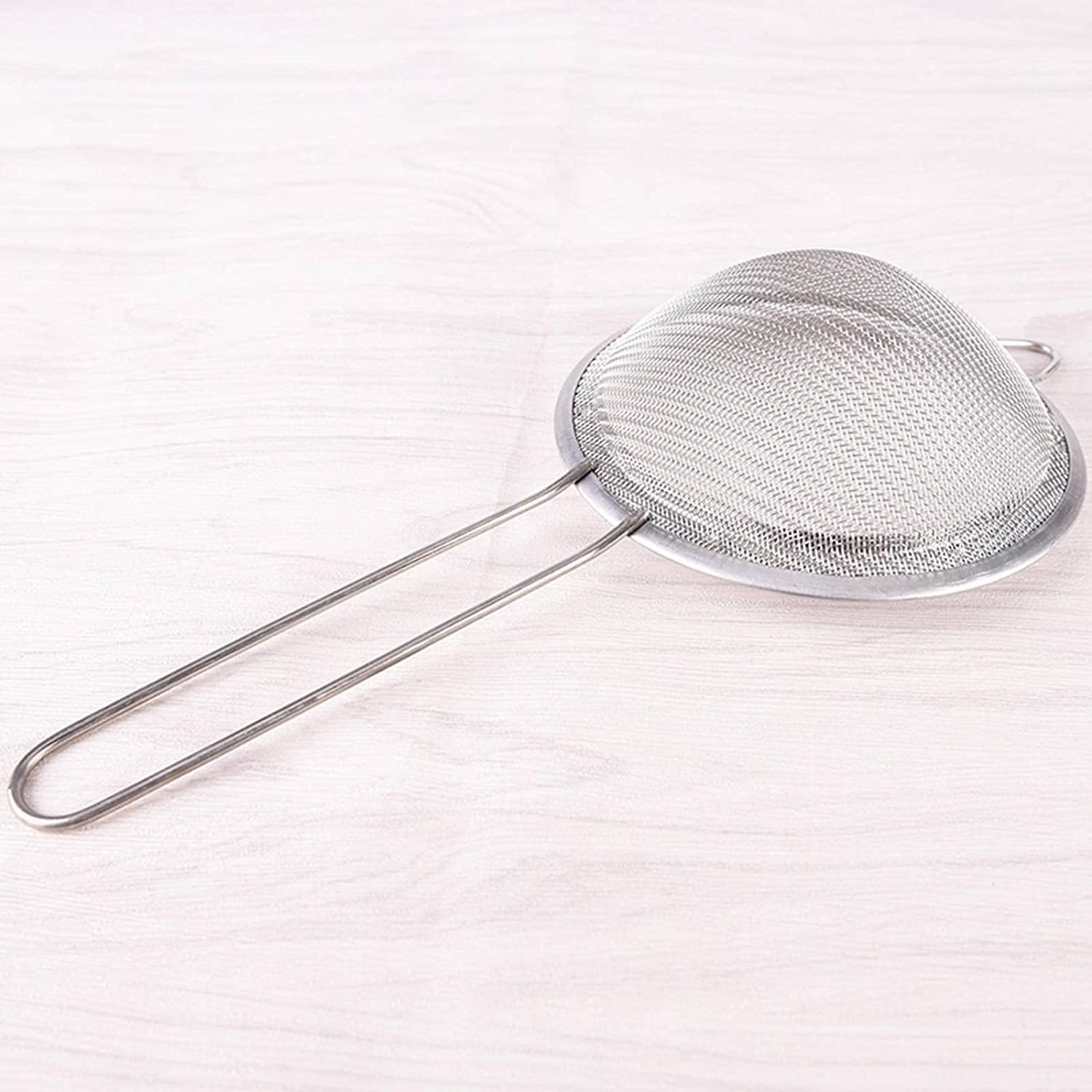 Passoire de Cuisine Collantes Créples D'aliments Farine De Farine Tamis-Tamis Colanders DIY Outils De Cuisine en Acier Inoxydable Fine Mesh Huile Essue 7 Size Pâtes(16cm)