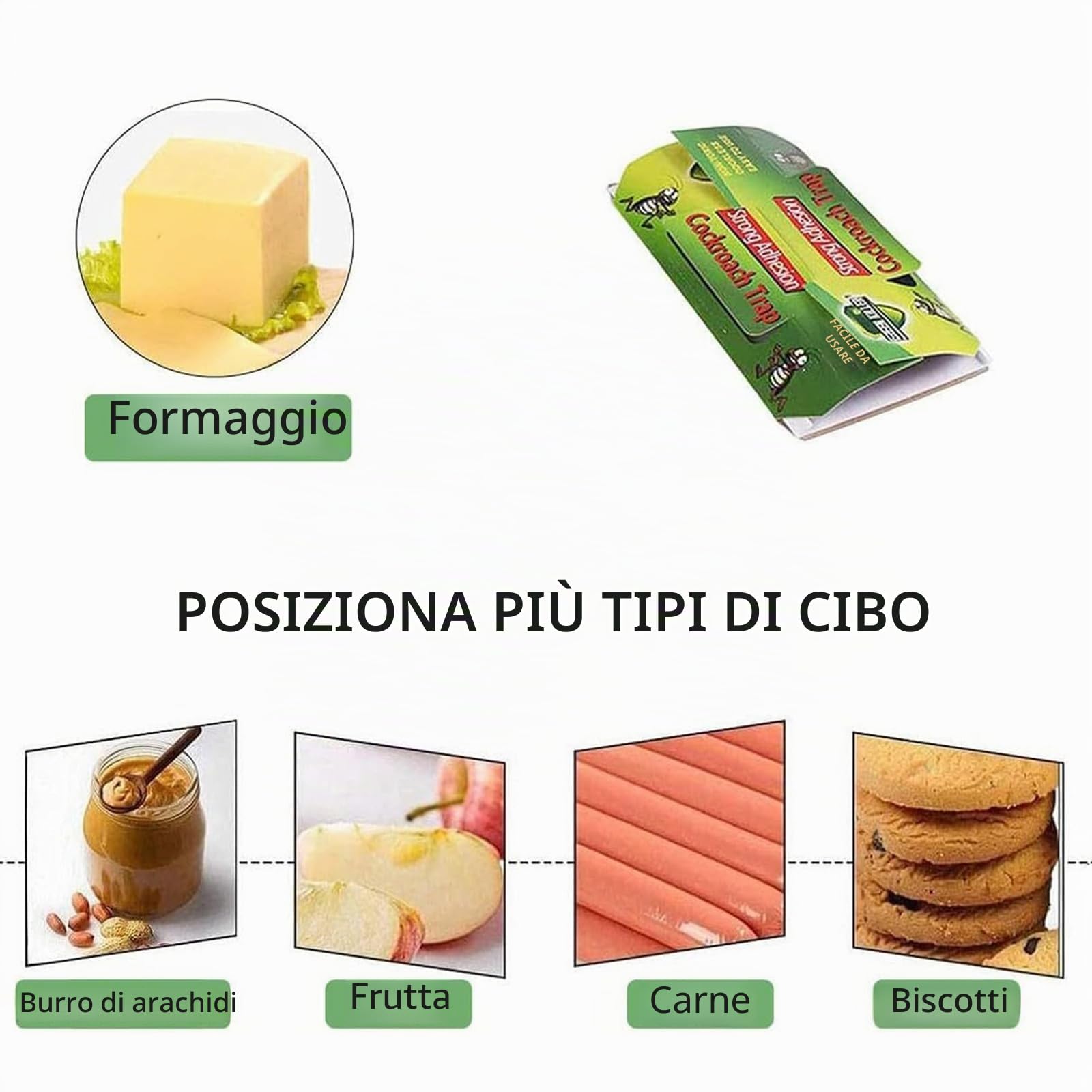 Trappola per Scarafaggi,30 Pezzi Trappole per Scarafaggi Blatte,Anti Scarafaggi,per Casa, Cucina, Soggiorno, Bagno, Camera da Letto,Ufficio