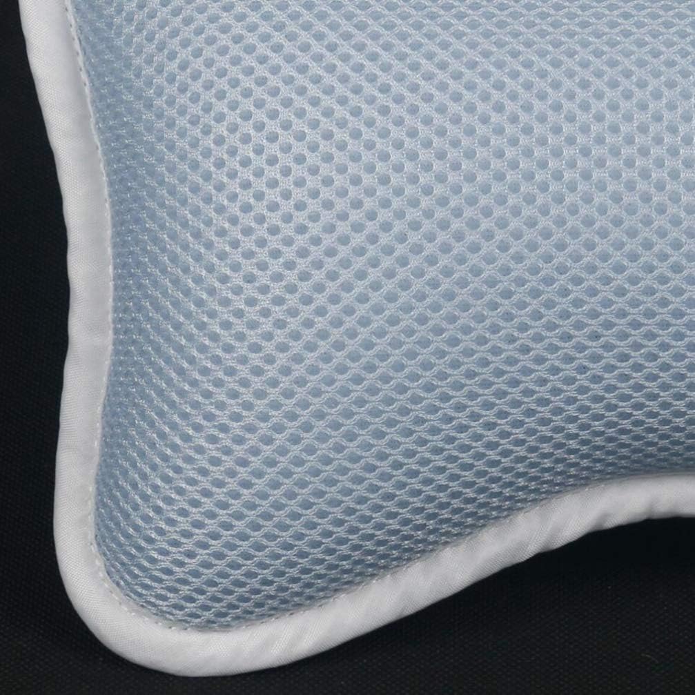 SUPVOX Bathtub Pillow with Non-Slip Suction Cups for Neck and Shoulder Support Fits Standard Oval and Straight Bathtubs Spa and Home Bath Cushion 11.41X7.08X2.95 Inches