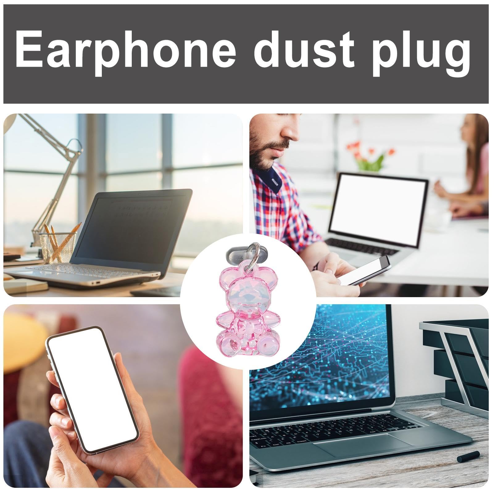 WEWAYSMILE Lot De 8 Breloques Anti-poussière De Type C USB C Pour Téléphone Portable Avec Pendentifs Pour La Plupart Des Téléphones Portables De Type C, Acier Allié, Pas De Gemme