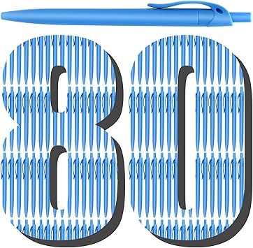 Aozora Blue Click Pens, 80 Pack, Retractable Ballpoint Pens, Medium Point, Smooth Ink, Perfect for Office and Writing