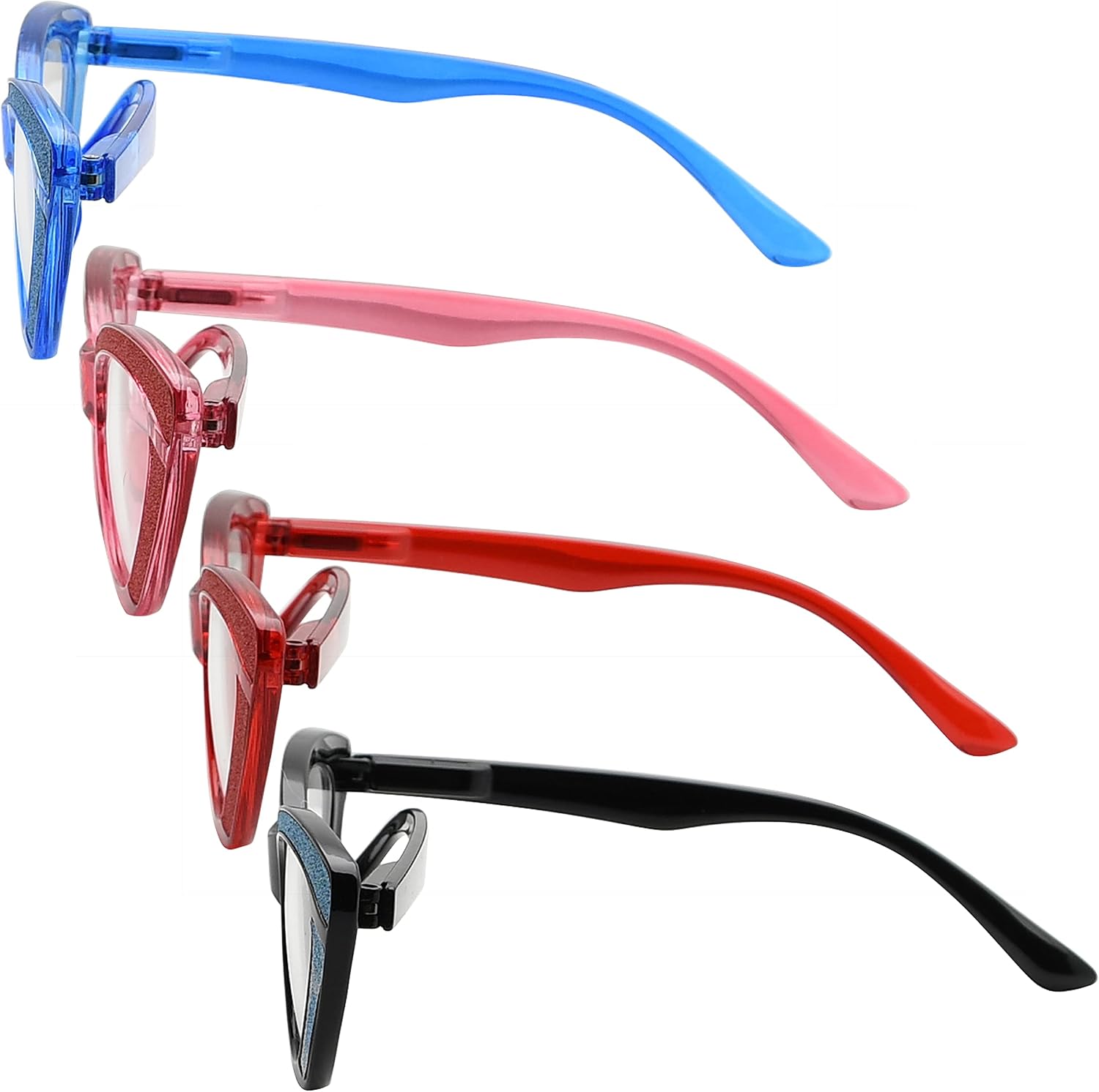 Eyekeeper 4-Pack Cat-Eye Design Reading Glasses for Women Reading - Chic Ladies Eyeglasses No Magnification - Image 4