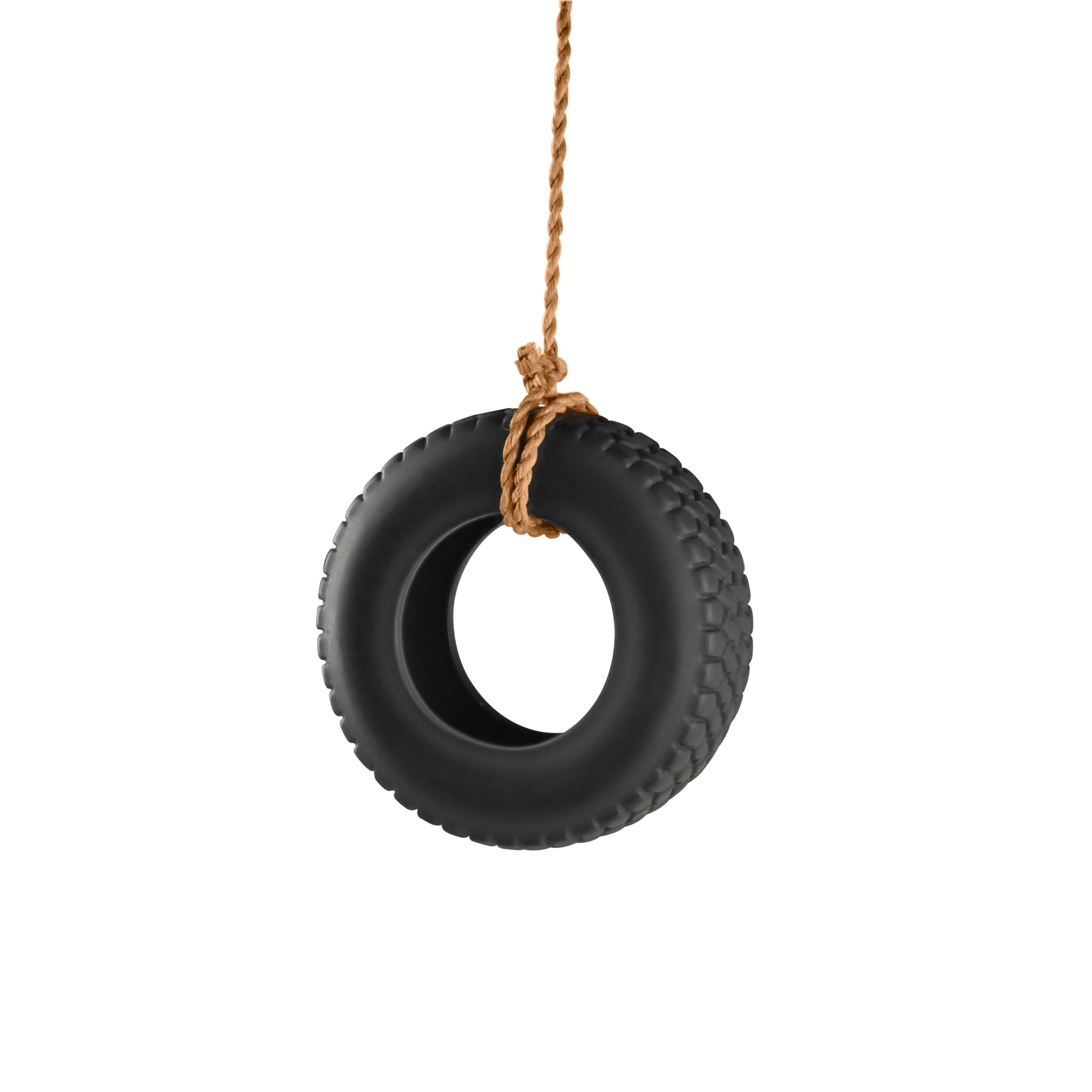 Fred Genuine Swing Time Mangiatoia per Uccellini, Silicone, Nero, 4.5x15x35.5 cm
