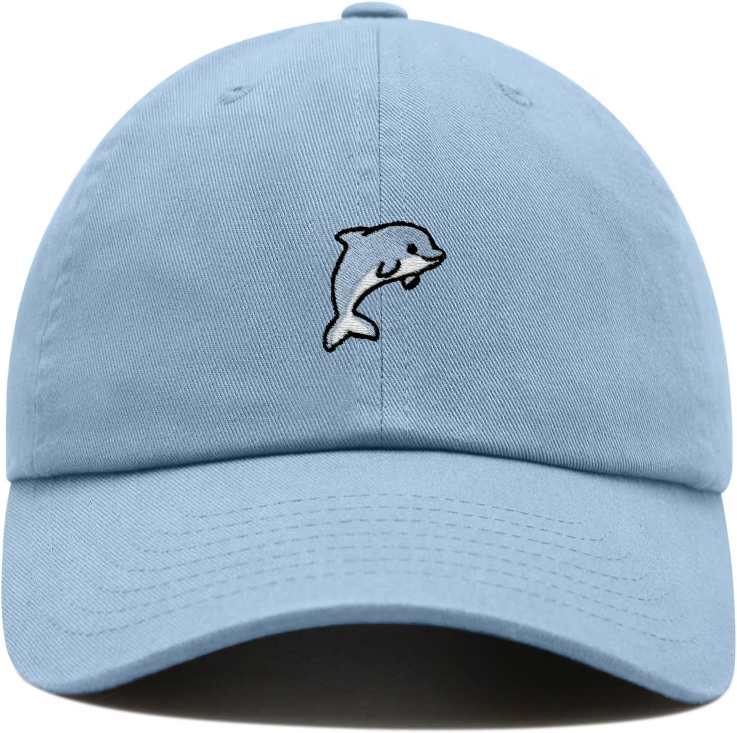 Dolphin Baseball Cap Embroidered Cotton Adjustable Dad Hat