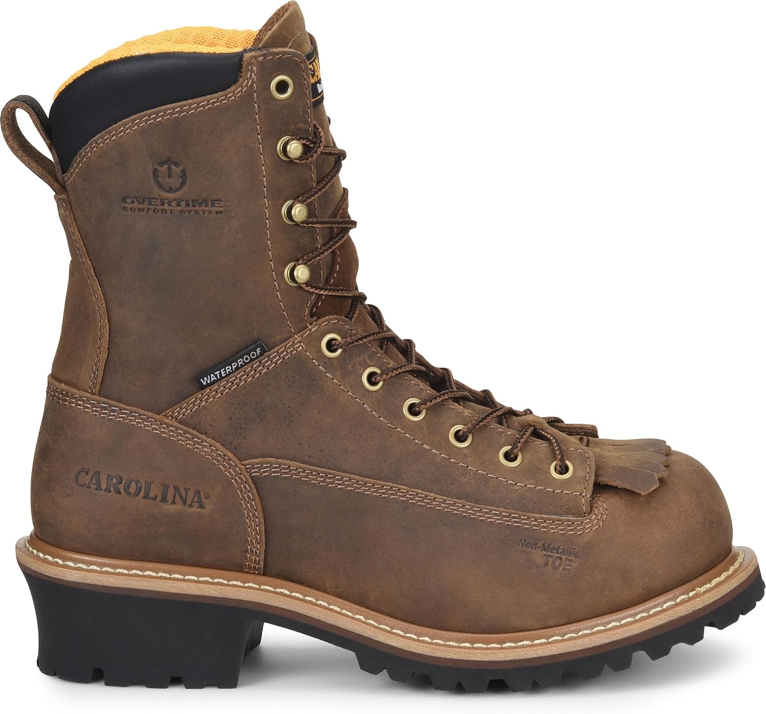 Carolina Driller 8" Composite Toe Waterproof Logger Men's Work Boot Electrical Hazard