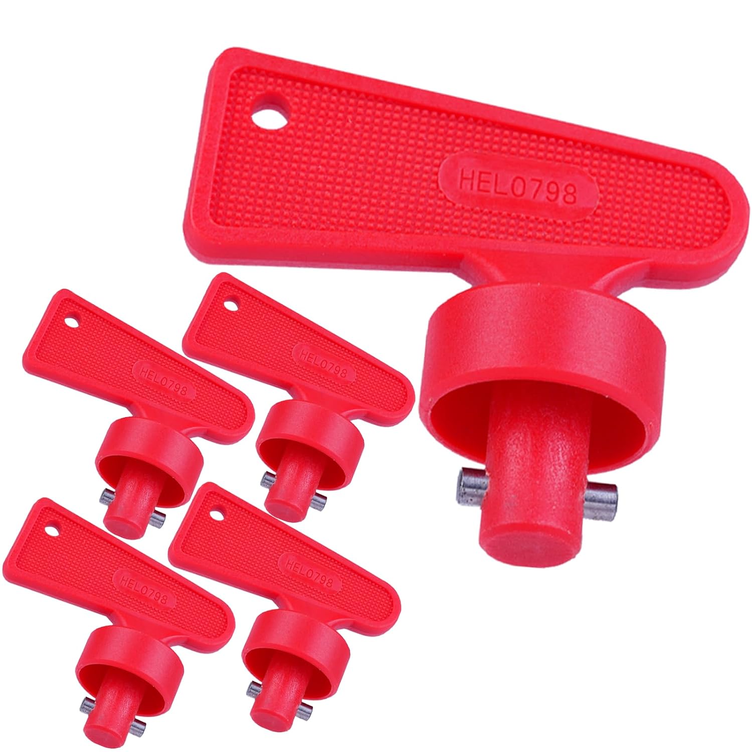5pcs Battery Isolator Switch Spare Keys, for Power Kill Cut Off Switch Car Van Boat Marine Yacht Electric Vehicle