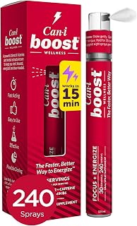 Can-i Boost — Fast-Acting Brain Supplement for Memory and Focus – Methylcobalamin B12 Sublingual Spray for Mental Clarity & Energy – Rhodiola Rosea Supplement with Ubiquinol CoQ10 – 30 Servings
