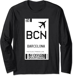Barcelona vacation flight ticket Barcelona Long Sleeve T-Shirt