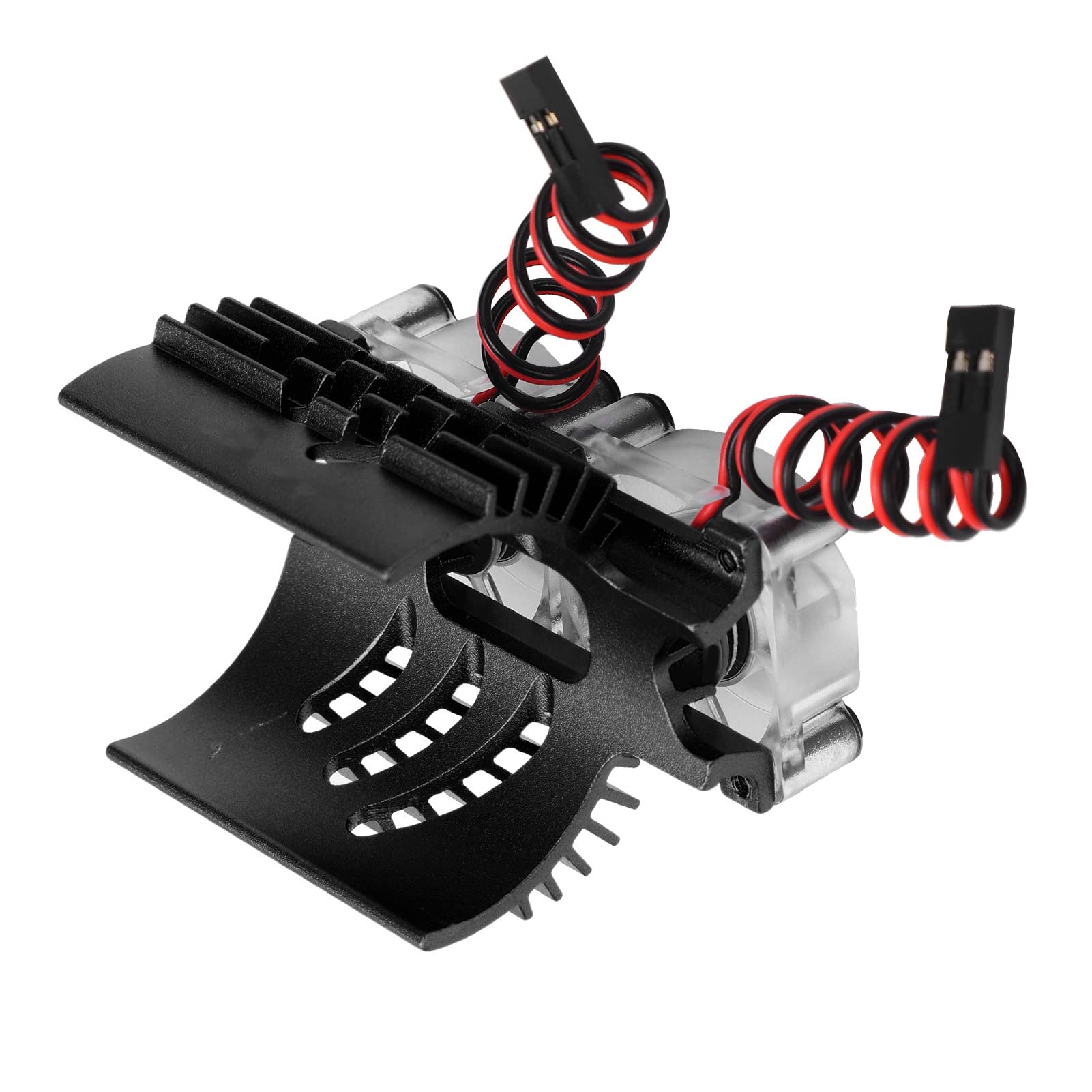 Twin Fans Motor Cooling, RC Accessories Strong Heat Dissipation, Long Service Life for Remote Control Car (Black)