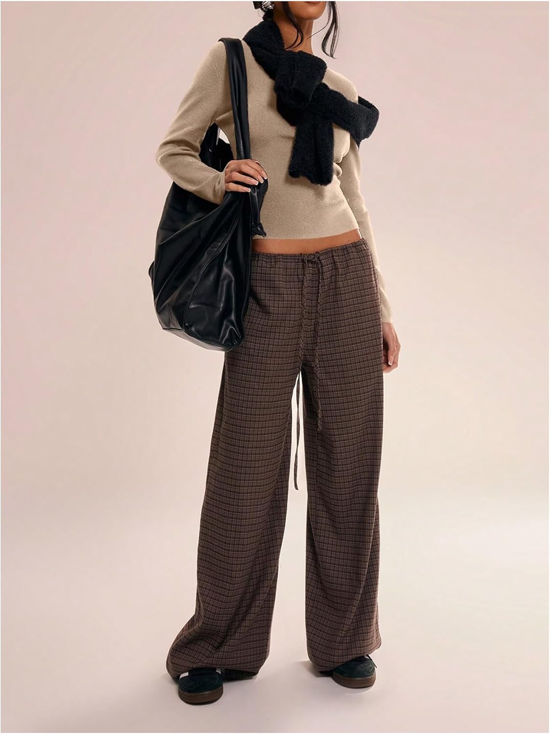 Women's Crew Neck Long Sleeve T Shirts Slim Fit Crop Tops Basic Fall Clothes - Image 5