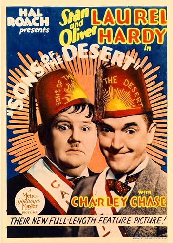 Posterazzi Hijos del desierto desde la izquierda Oliver Hardy Stan Laurel 1933 - Póster impreso de la película Masterprint (11 x 17)