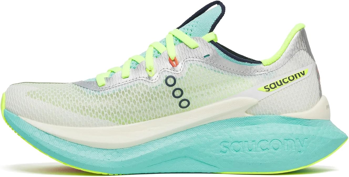 Saucony Women's Endorphin Pro 5 Sneaker, White/Splash, 5