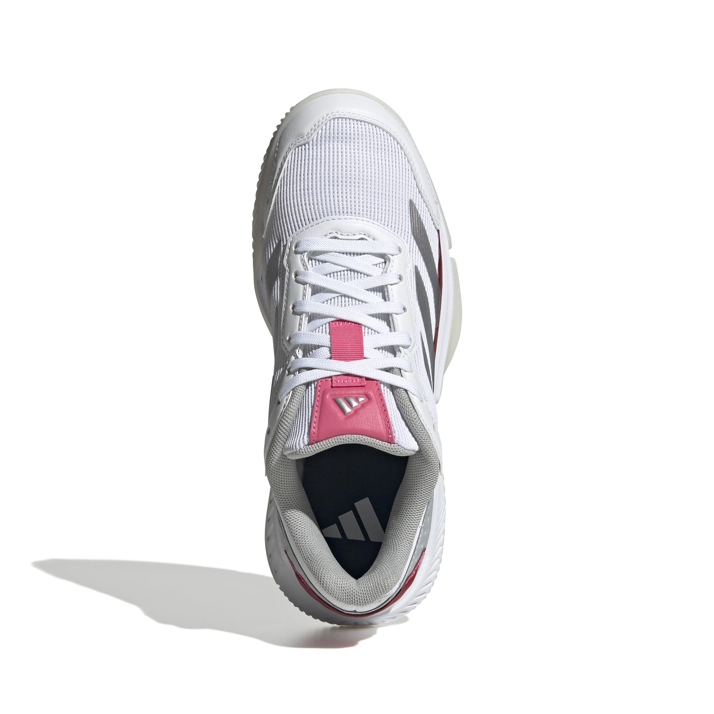 adidas Mujer Courtquick W Padel, Cloud White/Silver Metallic/Lucid Pink, 38 2/3 EU