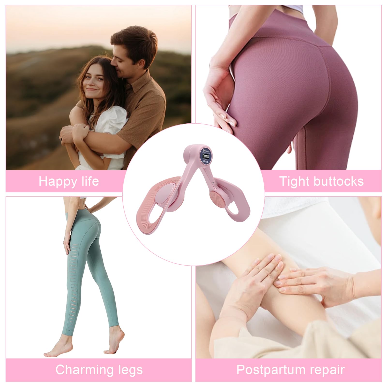 TNSLAND Thigh Master - Allenatore per cosce, per allenare i glutei femminili, con conteggio intelligente, trimmer, interno delle cosce, fondo pelvico, allenatore per allenare i fianchi, braccia