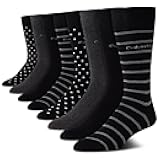 Calvin Klein Mens Dress Socks - 8 Pack Breathable Cotton Blend Work Crew Socks for Men for Casual Business & Formal Wear