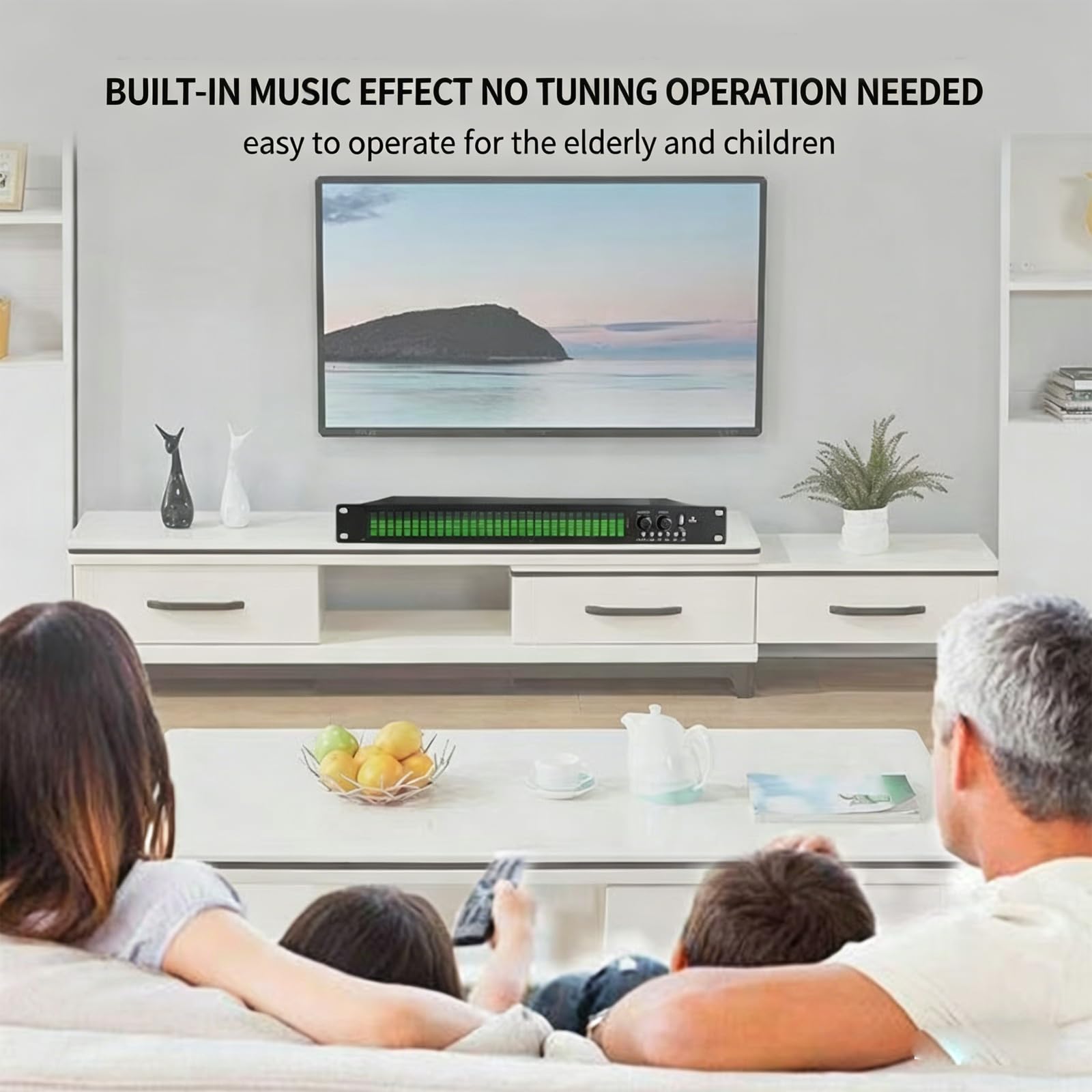Processore equalizzatore digitale a 31 bande, antiriflesso, luminosità e sensibilità LED regolabili, segnale stabile senza distorsione per home theater karaoke studio