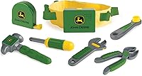 John Deere Deluxe Talking Toolbelt: 7-Piece Interactive Kids Tool Set, Toddler Construction Toys Ages 2+ Green