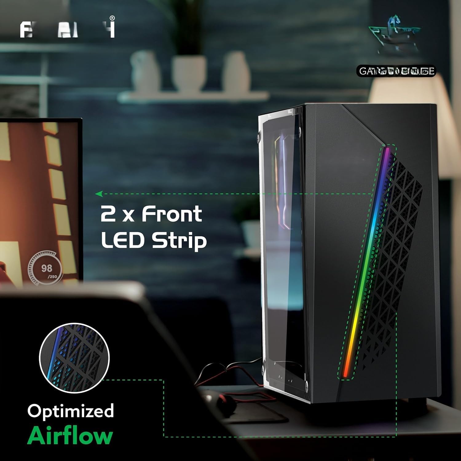 RK-Storm K9 Desktop PC (Core i7-4790 | 16 GB RAM | 512 GB SSD M.2 NVMe | HDMI | VGA | Ethernet 1Gbps | WiFi | HD Graphics 4600 | USB 3.0 | Win 11 | MS Office Latest ) Basic Software Installed