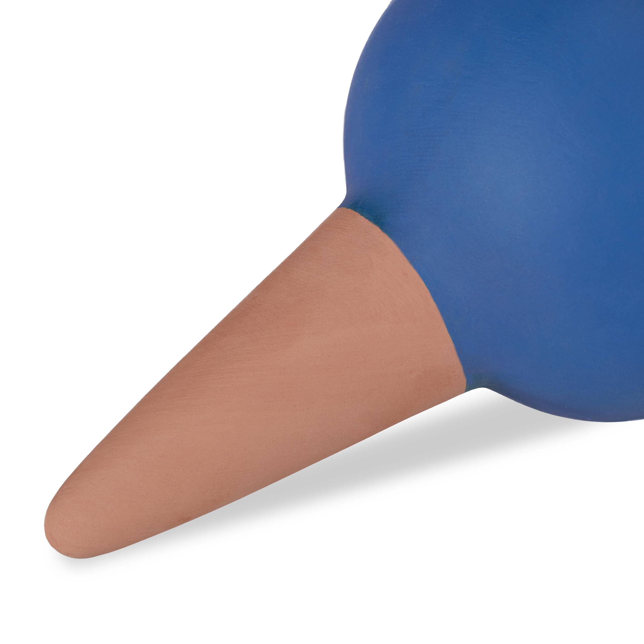Relaxdays Arrosage en Terre Cuite, Lot de 10, céramique, pour intérieur (Chambre) et extérieur (Balcon) Bleu et Marron
