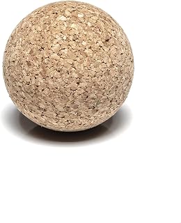 Go4Cork Cork Yoga Massage Ball,Cork Yoga Sphere,Therapy Ball,Relieve Stress, Pain and Improve Circulation and Joint Movement, Moisture Resistant, Non-Slip, 2.36" diameter, (Natural Cork)