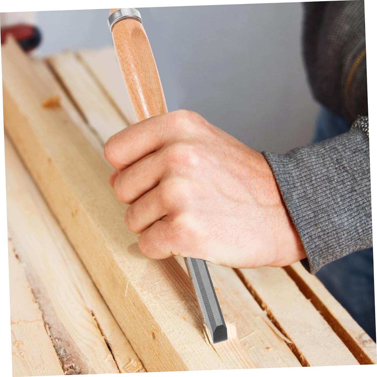 Outanaya Carving Chisel Tool for Woodworking Handheld Flat Tip Engraving Chisel High Hardness for Carving Crafts and Versatile Use