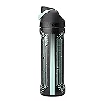 Owala TRON FreeSip Insulated Stainless Steel Glow in the Dark Water Bottle with Straw for Sports and Travel, BPA-Free, 24 oz, Black