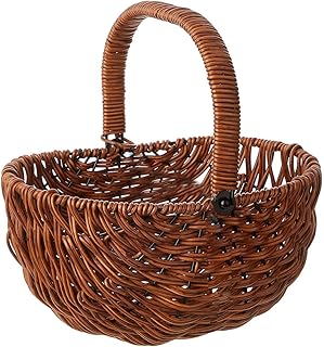 12 Bathroom Shelves Decor Ideas for Simple Stylish Displays 30 Rattan Flower Basket, Small Wicker Basket with Handle, Flower Girl Baske...