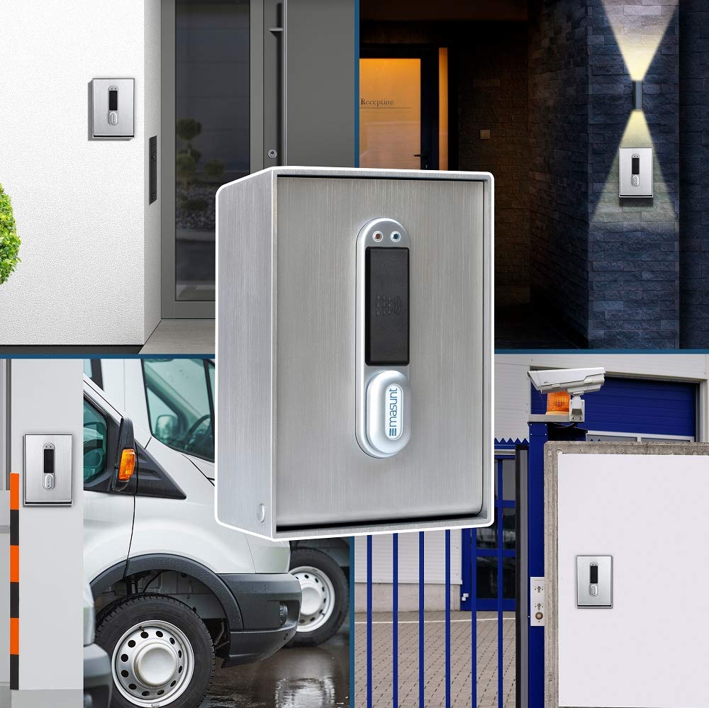 masunt coffre-fort à clés 2141 RFID | coffre-fort électronique | enregistrement jusqu'à 50 supports d'accès individuels | anti-effraction | acier inoxydable V4A | extra résistant à la corrosion