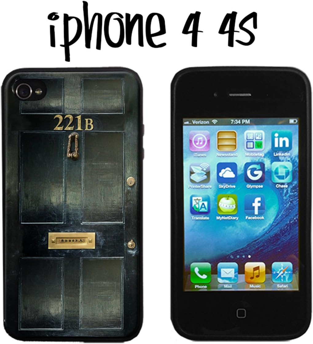 221B Sherlock iPhone 4 4s case Silicone BBC Holmes Benedict Cumberbatch Watson