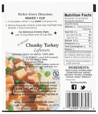 Mayacamas Turkey Gravy Mix, Vegetarian 0.70-Ounce Units (Pack of 12)