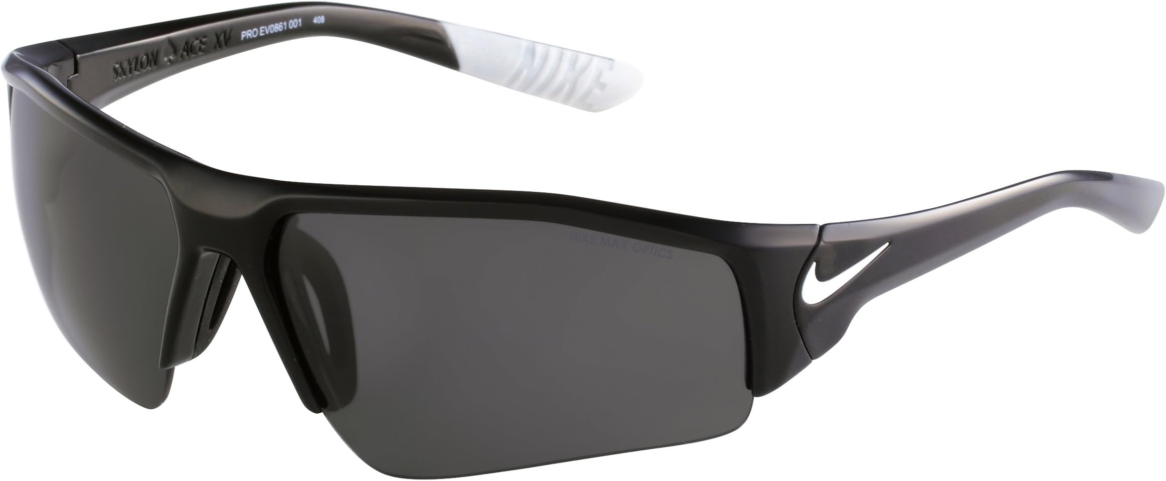 Nike EV0861-001 Skylon Ace XV Pro Sunglasses (One Size), Black/White, Grey Lens